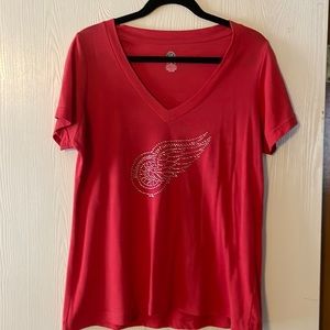 Detroit Red Wings Rhinestone Tshirt